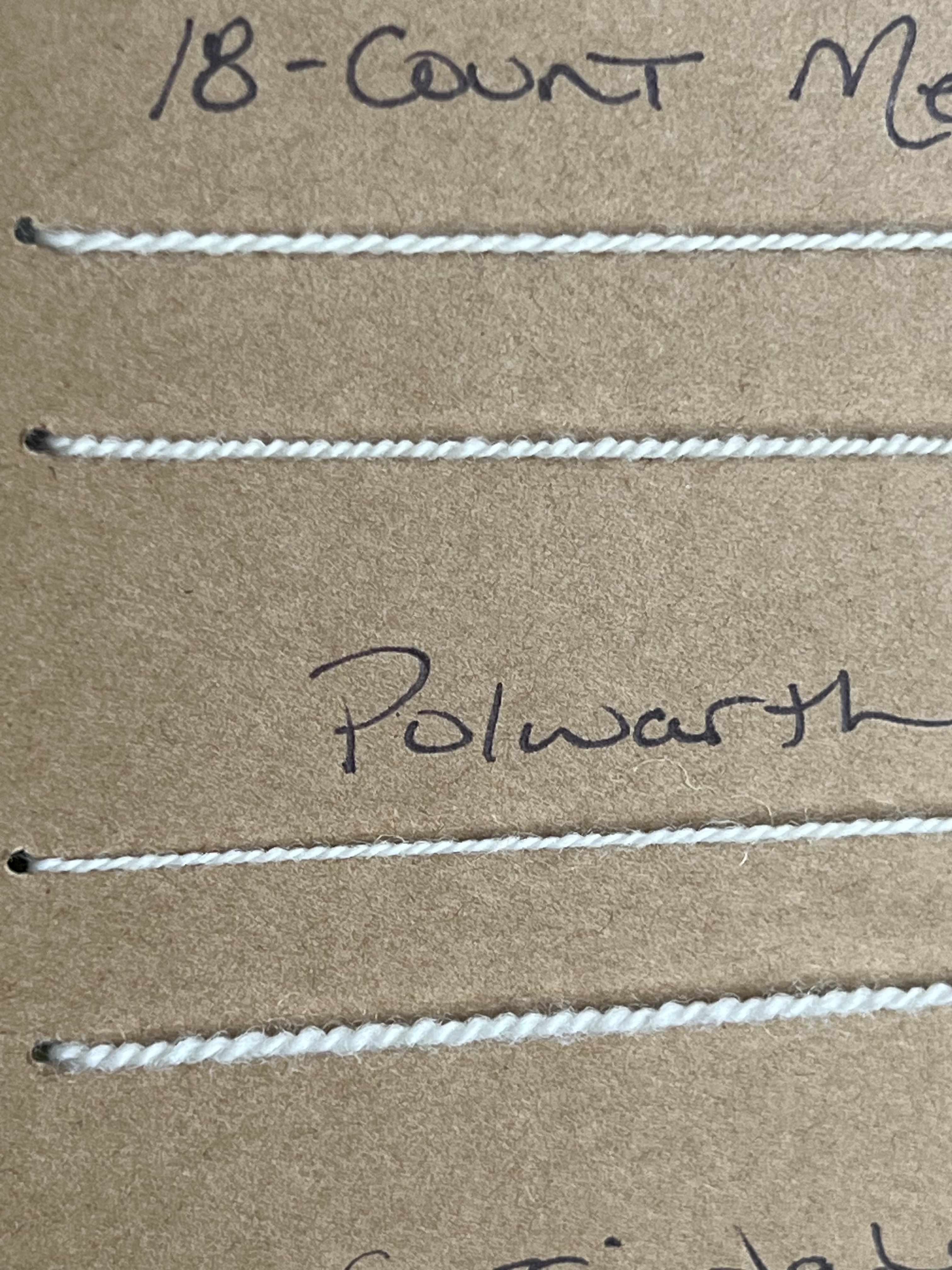 Close-up picture of Merino and Polwarth spinning samples; high-twist & well- defined.